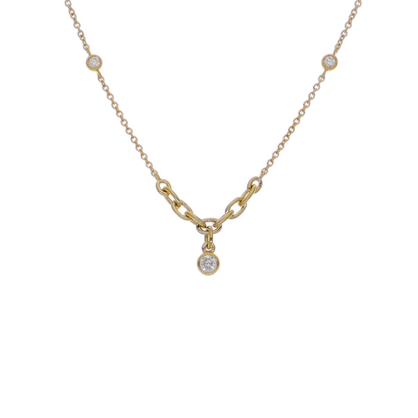 Collar Oro Amarillo 18K con Diamantes 0,10 ct | CO-14666