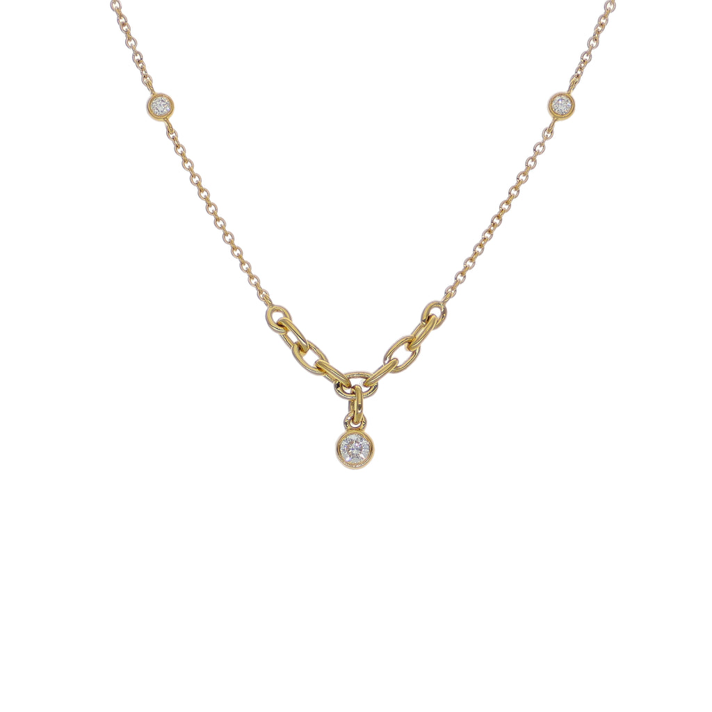 Collar Oro Amarillo 18K con Diamantes 0,10 ct | CO-14666
