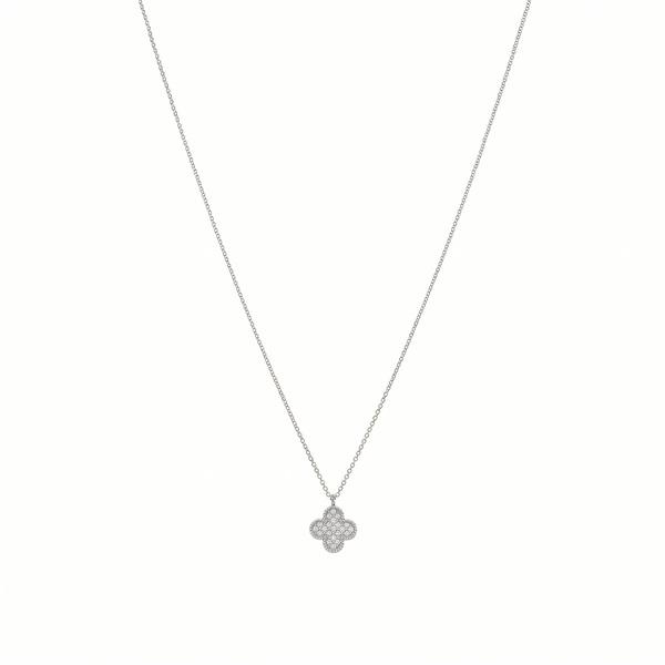 Collar Oro Blanco 18K con Diamantes 0,07 ct | CO-14667