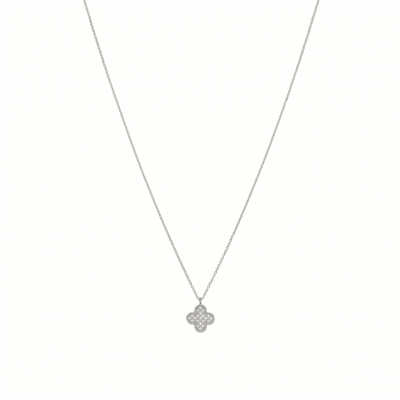 Collar Oro Blanco 18K con Diamantes 0,07 ct | CO-14667