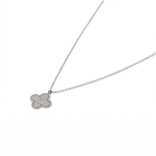 Collar Oro Blanco 18K con Diamantes 0,07 ct | CO-14667