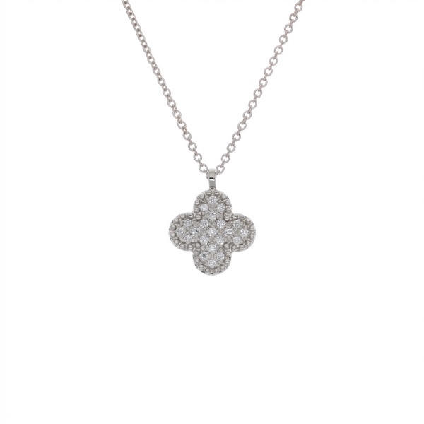 Collar Oro Blanco 18K con Diamantes 0,07 ct | CO-14667