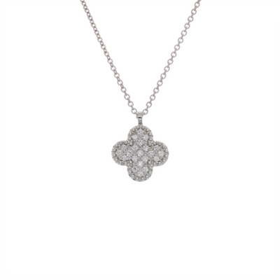 Collar Oro Blanco 18K con Diamantes 0,07 ct | CO-14667