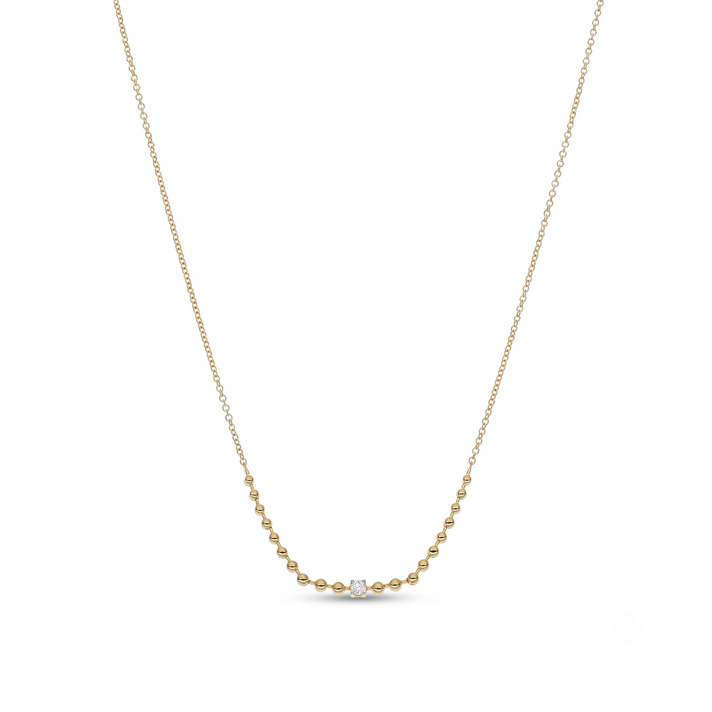 Collar Oro Amarillo 18K con Diamante 0,06 ct | CO-14671