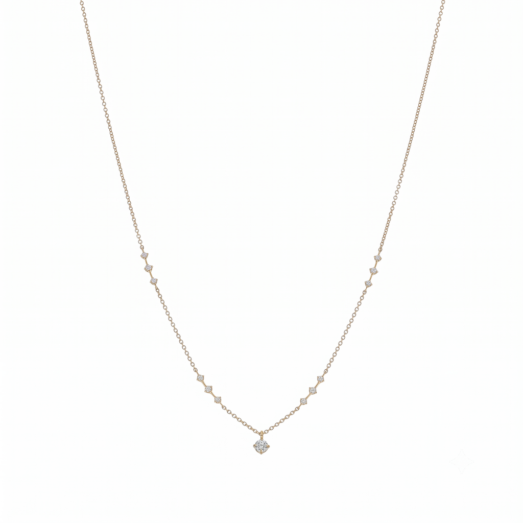 Collar Oro Amarillo 18K con Diamantes 0,21 ct | CO-14673