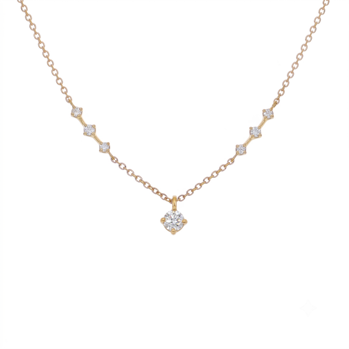 Collar Oro Amarillo 18K con Diamantes 0,21 ct | CO-14673