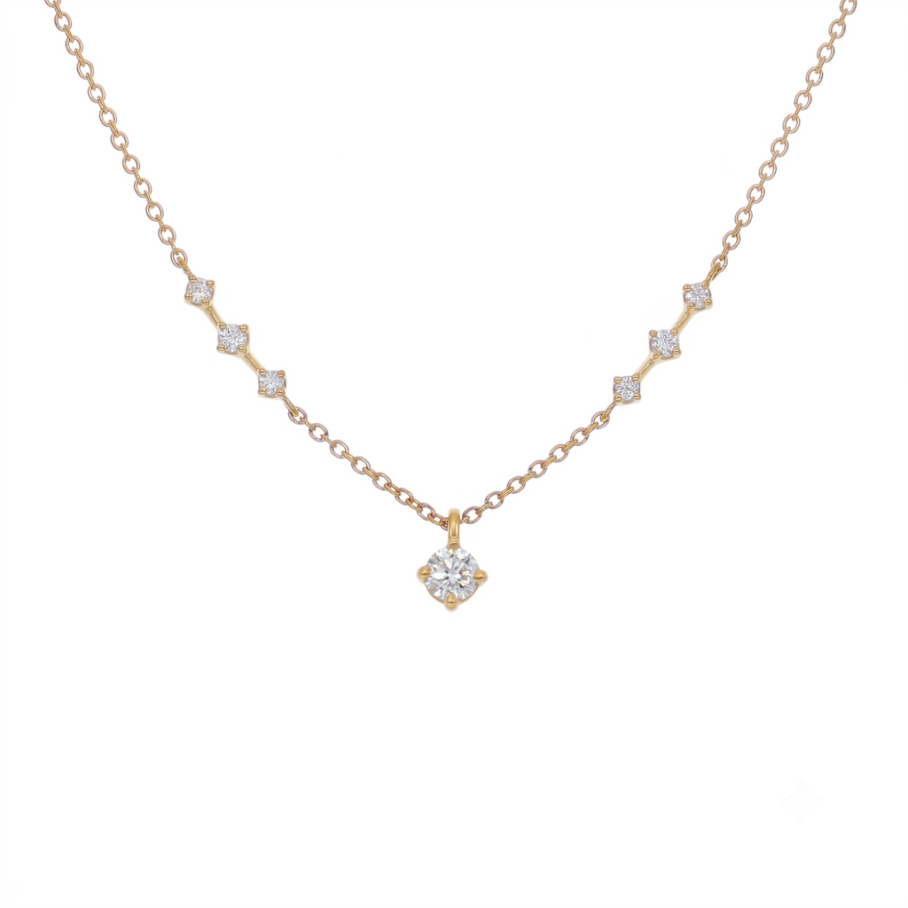 Collar Oro Amarillo 18K con Diamantes 0,21 ct | CO-14673