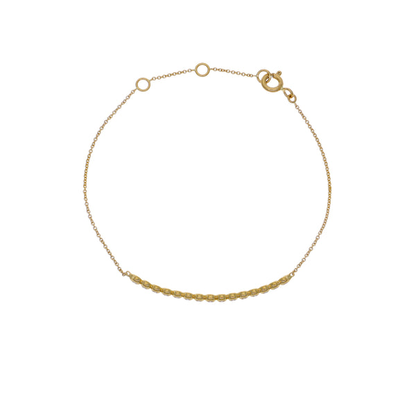 Pulsera Oro Amarillo 18K con Diamantes en Bisel 0,14 ct | PU-14675