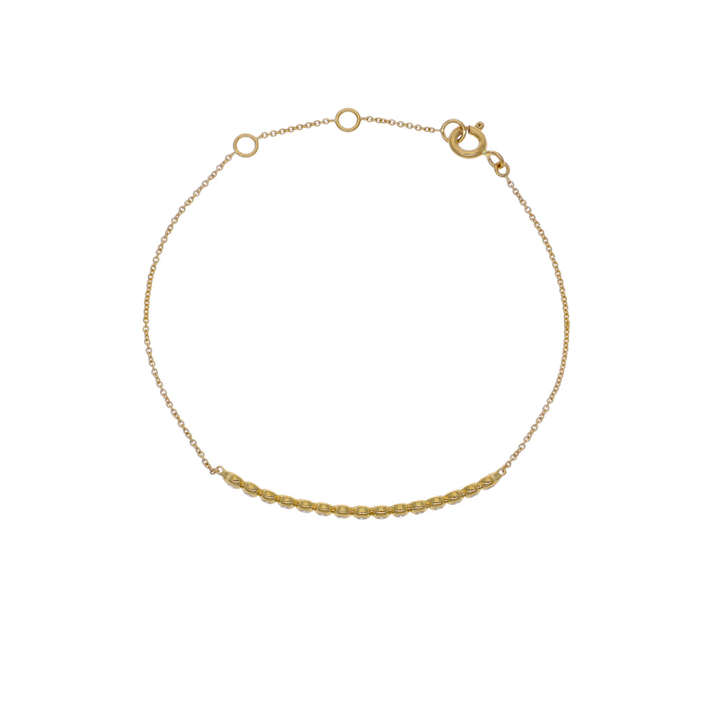 Pulsera Oro Amarillo 18K con Diamantes en Bisel 0,14 ct | PU-14675