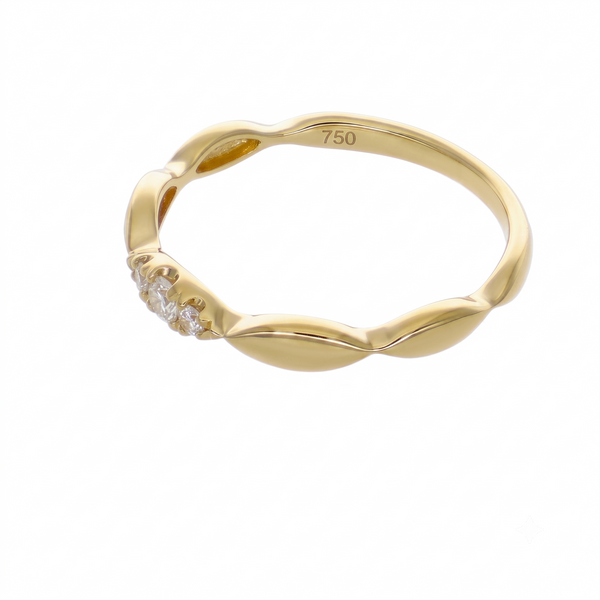 Anillo Oro Amarillo 18K con Diamantes 0,09 ct | AN-14676