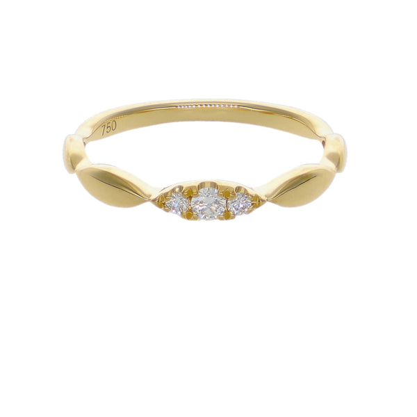 Anillo Oro Amarillo 18K con Diamantes 0,09 ct | AN-14676