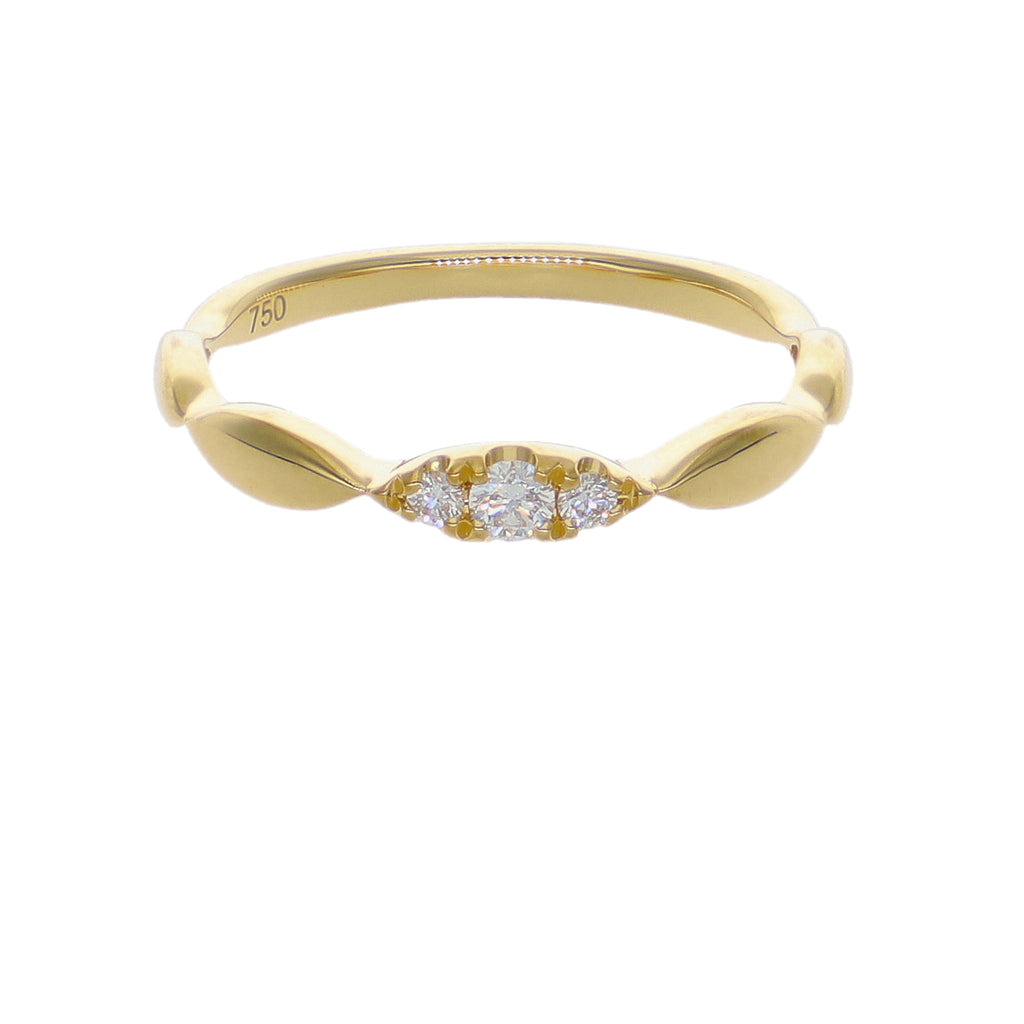 Anillo Oro Amarillo 18K con Diamantes 0,09 ct | AN-14676