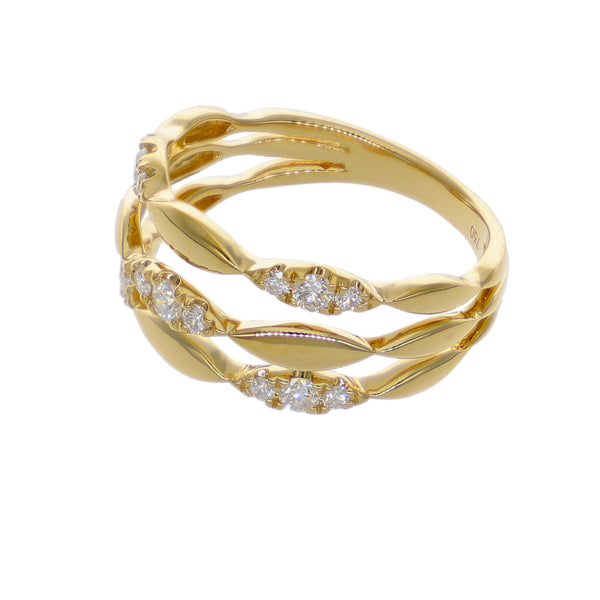 Anillo Oro Amarillo 18K con Diamantes 0,33 ct | AN-14677