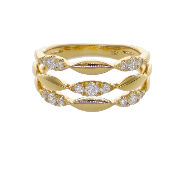 Anillo Oro Amarillo 18K con Diamantes 0,33 ct | AN-14677