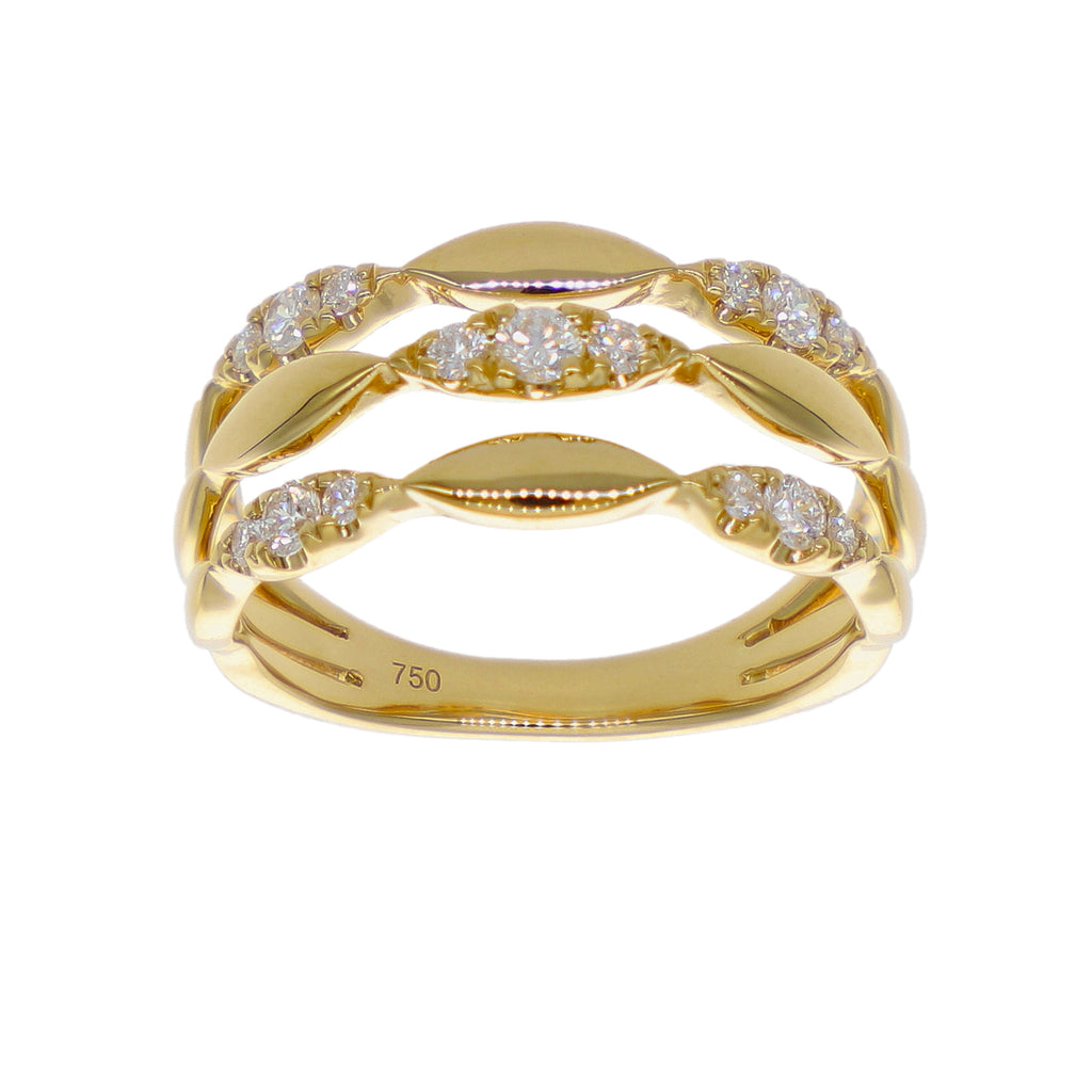 Anillo Oro Amarillo 18K con Diamantes 0,33 ct | AN-14677