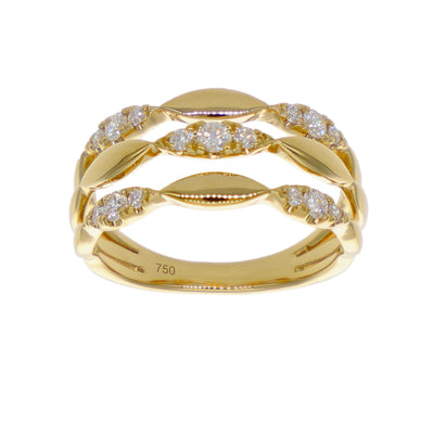 Anillo Oro Amarillo 18K con Diamantes 0,33 ct | AN-14677