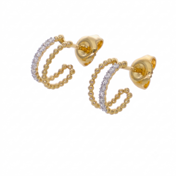 Aros Oro Amarillo 18K con Diamantes 0,10 ct | AR-14678