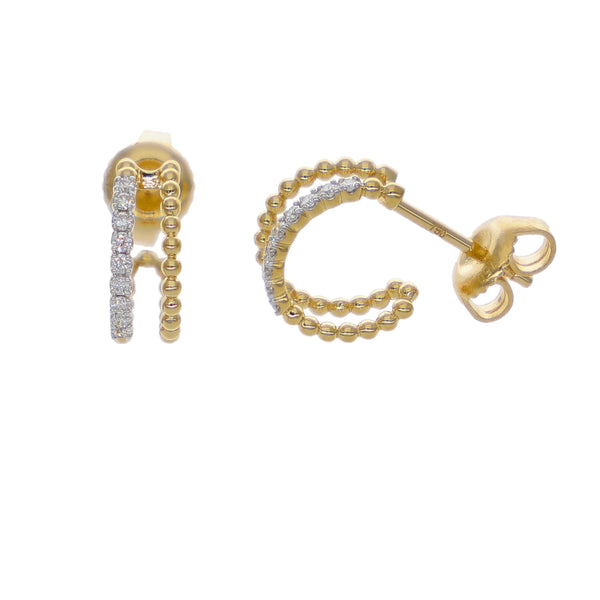 Aros Oro Amarillo 18K con Diamantes 0,10 ct | AR-14678
