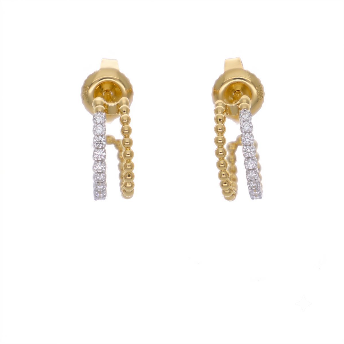Aros Oro Amarillo 18K con Diamantes 0,10 ct | AR-14678