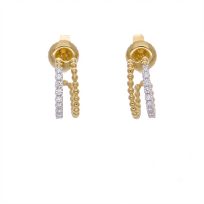 Aros Oro Amarillo 18K con Diamantes 0,10 ct | AR-14678
