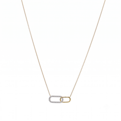 Collar Oro Amarillo 18K con Diamantes 0,10 ct | CO-14679
