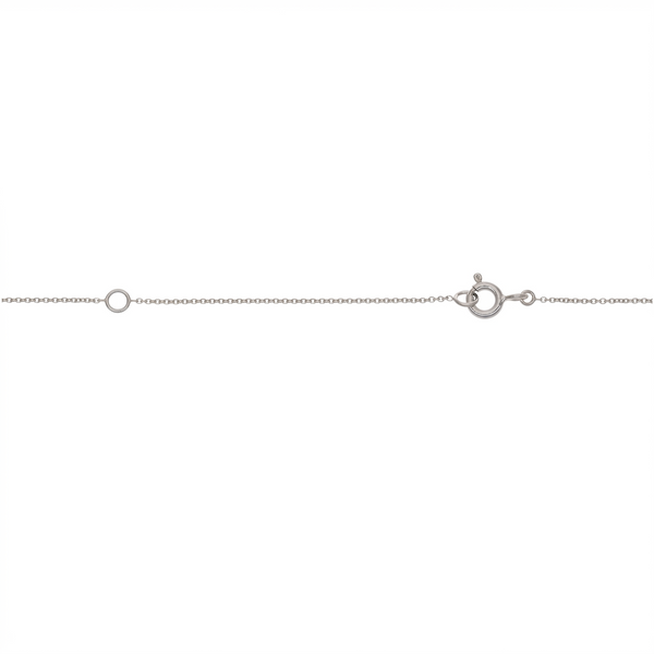 Collar Oro Blanco 18K con Diamantes 0,06 ct | CO-14681