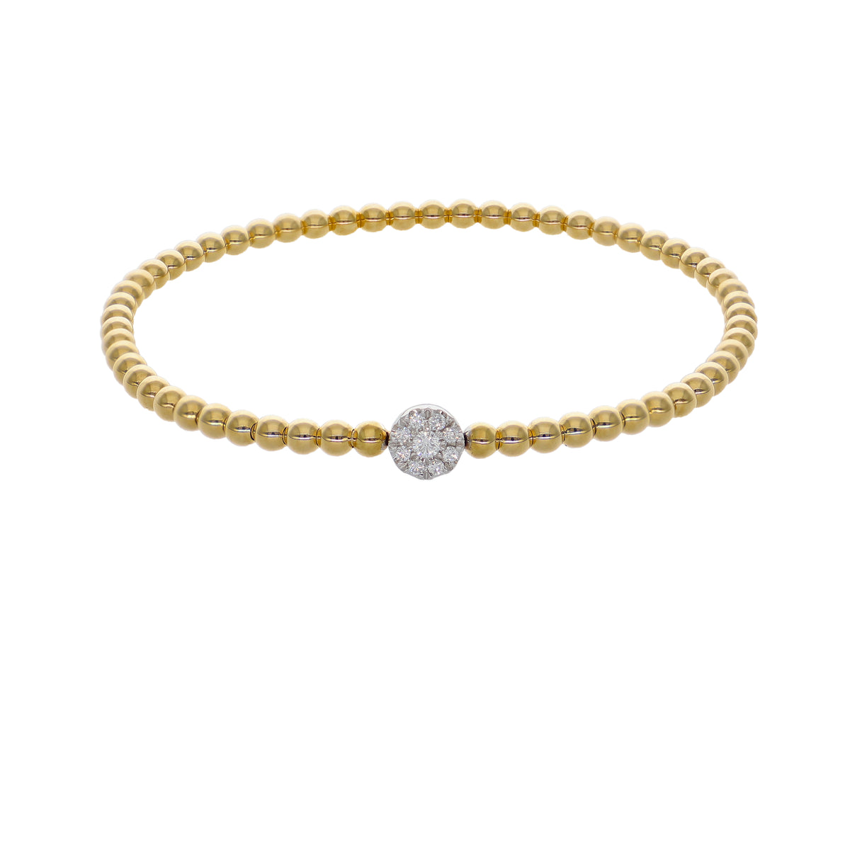 Pulsera Oro Amarillo 18K con Diamantes 0,12 ct | PU-14684