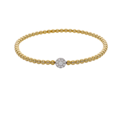 Pulsera Oro Amarillo 18K con Diamantes 0,12 ct | PU-14684
