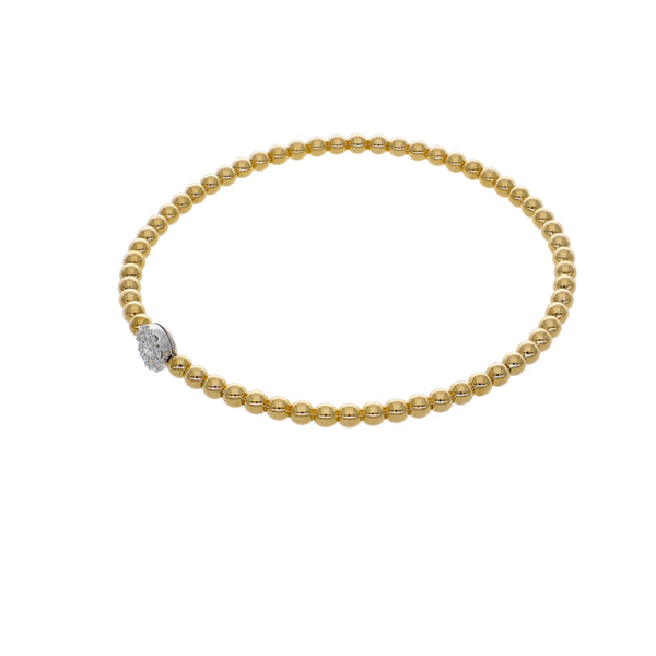 Pulsera Oro Amarillo 18K con Diamantes 0,12 ct | PU-14684