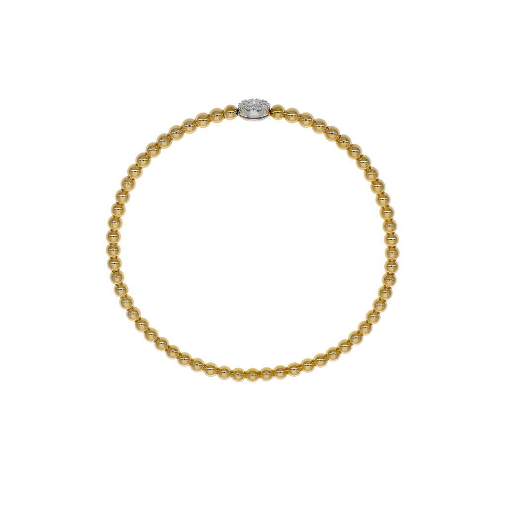 Pulsera Oro Amarillo 18K con Diamantes 0,12 ct | PU-14684