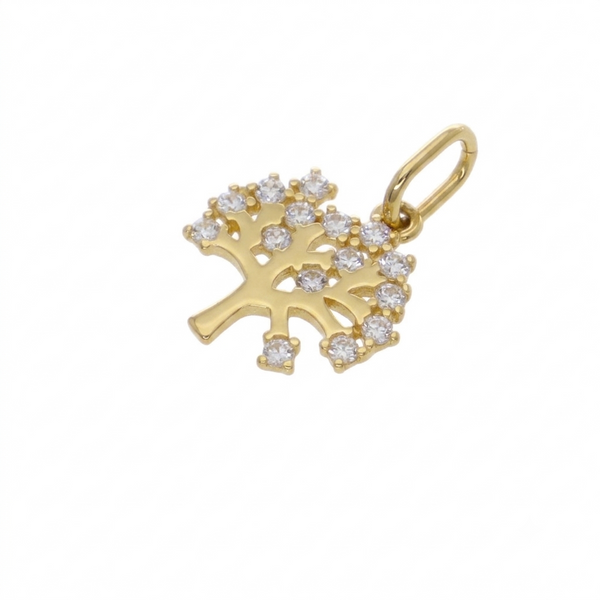 Colgante Oro Amarillo Árbol de la Vida y Circones CL-14749