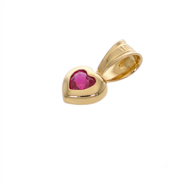 Colgante Oro Amarillo Circón Corazón CL-14753