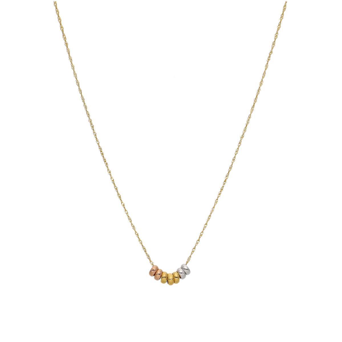 Collar Oro Amarillo Bolitas CO-14755