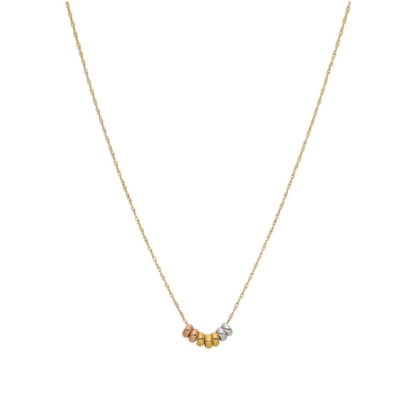 Collar Oro Amarillo Bolitas CO-14755