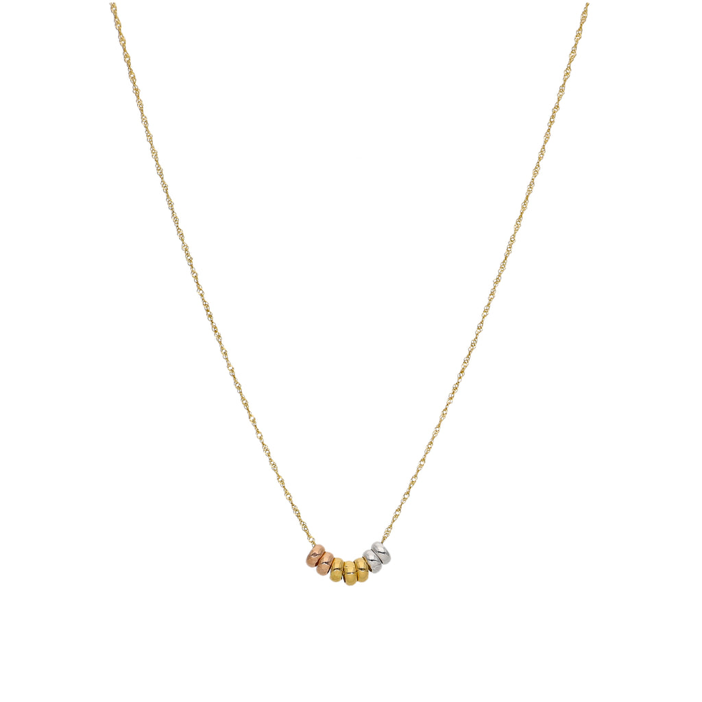 Collar Oro Amarillo Bolitas CO-14755