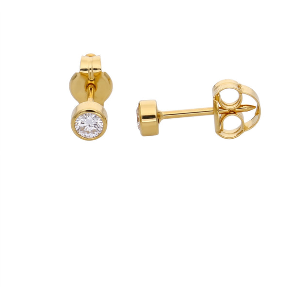Aro Abridor Bebé Oro Amarillo 18K con Circon 3,5 mm Punto de Luz | AR-14761