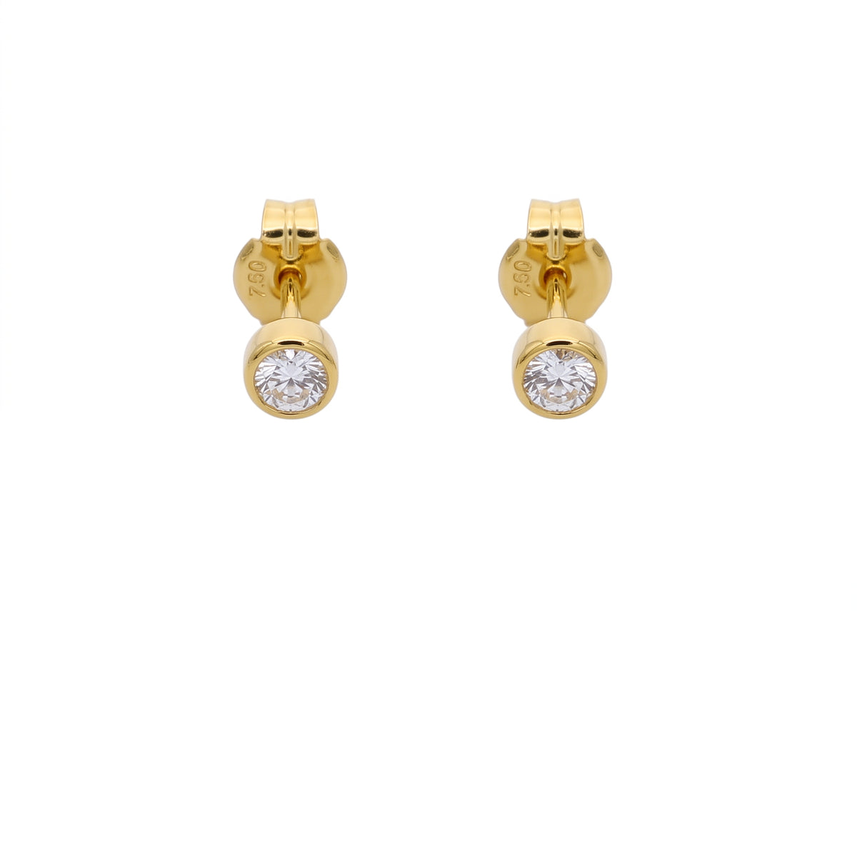 Aro Abridor Bebé Oro Amarillo 18K con Circon 3,5 mm Punto de Luz | AR-14761