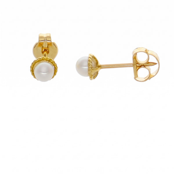 Aro Abridor Bebé Oro Amarillo 18K con Perla Cultivada | AR-14763