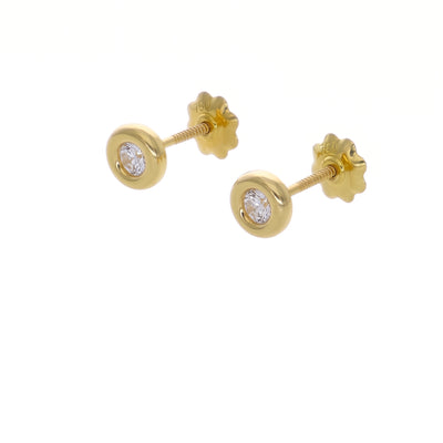 Aros Niña Oro Amarillo 18K con Circones 5mm | AR-14767