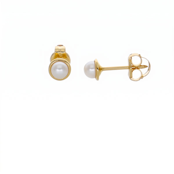 Aro Abridor Bebé Oro Amarillo 18K con Perlas Cultivadas | AR-14770