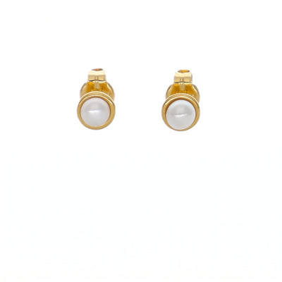 Aro Abridor Bebé Oro Amarillo 18K con Perlas Cultivadas 3mm | AR-14770