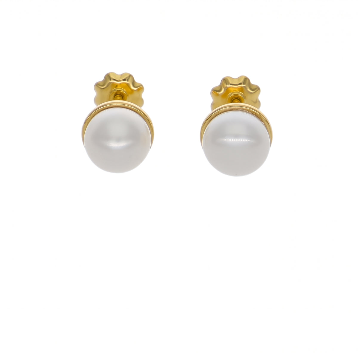 Aro Niña Oro Amarillo 18K con Perlas Cultivadas 6,5mm | AR-14772