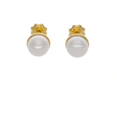 Aro Niña Oro Amarillo 18K con Perlas Cultivadas 6,5mm | AR-14772