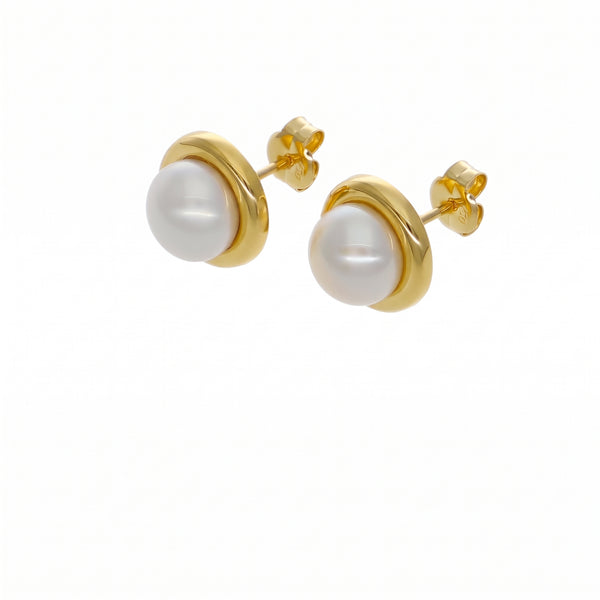 Aro Oro Amarillo 18K con Perlas Cultivadas 7mm | AR-14773