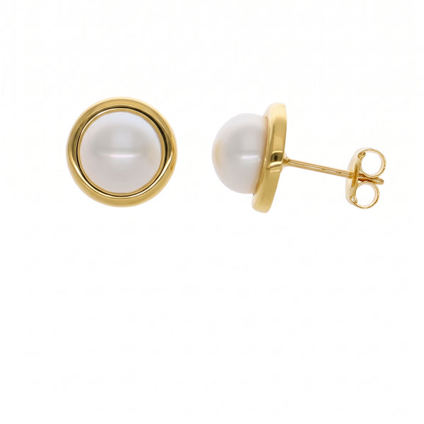 Aro Oro Amarillo 18K con Perlas Cultivadas 7mm | AR-14773