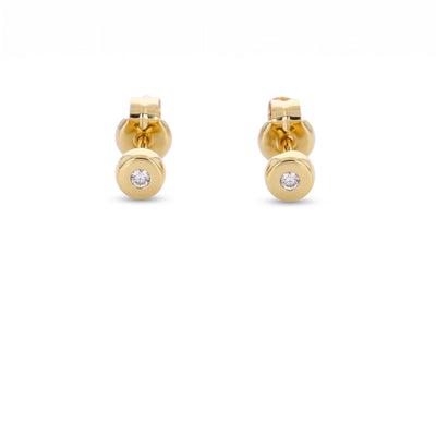 Aro Abridor Bebé Oro Amarillo 18K con Circon 3,5 mm Punto de Luz | AR-14774