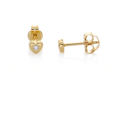 Aro Abridor Bebé Oro Amarillo 18K con Circon 3,5 mm Punto de Luz | AR-14775