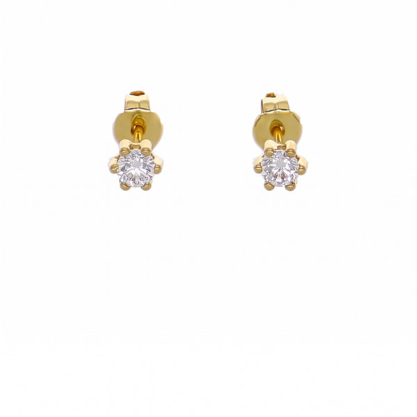 Aro Abridor Bebé Oro Amarillo 18K con Circon 3 mm Punto de Luz | AR-14777