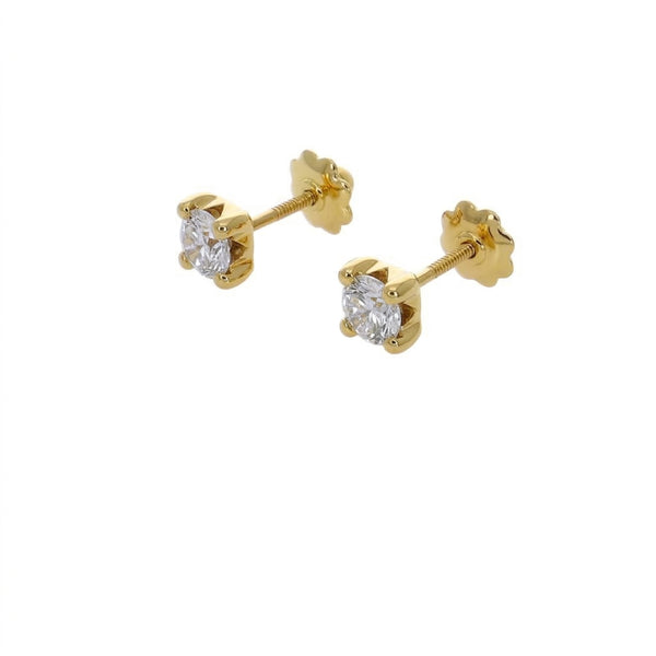 Aro Niña Oro Amarillo 18K con Circon 4 mm Punto de Luz | AR-14778