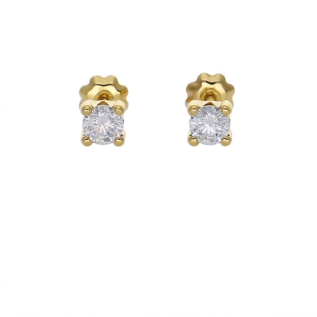 Aro Niña Oro Amarillo 18K con Circon 4 mm Punto de Luz | AR-14778
